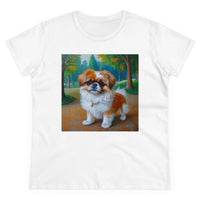 Pekingese Women's Midweight Cotton Tee