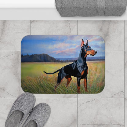 Doberman Pinscher - Bathroom Rug Mat - Elegant Pet Lover Decor