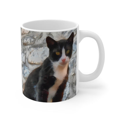 Cat from Hydra - Ceramic Mug 11oz