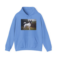 Japanese Terrrier  --  Vintage Inspired Dog Art Hooded Sweatshirt - Unisex 50/50