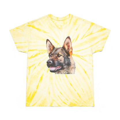 German Shepherd Tie-Dye Tee, Cyclone: A Splash of Fun