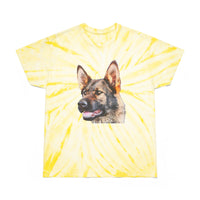 German Shepherd Tie-Dye Tee, Cyclone: A Splash of Fun