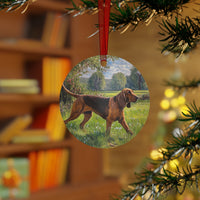 Bloodhound Christmas Tree Metal Ornaments