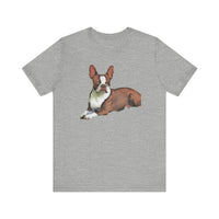 Boston Terrier - Brown & White  Unisex Jersey Short Sleeve Tee