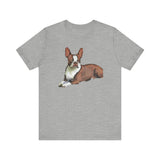 Boston Terrier - Brown & White  Unisex Jersey Short Sleeve Tee