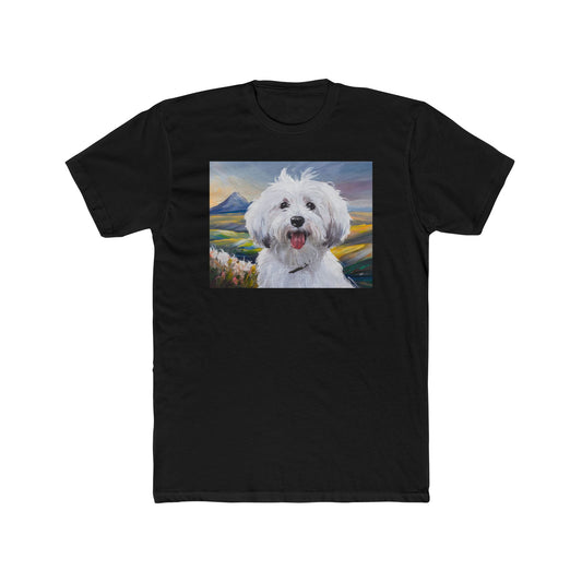 Coton de Tulear Men's Fitted Cotton Crew Tee