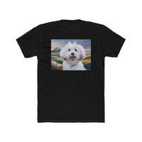 Coton de Tulear Men's Fitted Cotton Crew Tee