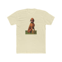 Vizsla 'Waiting For The Bride ' --  Men's Fitted Cotton Crew Tee