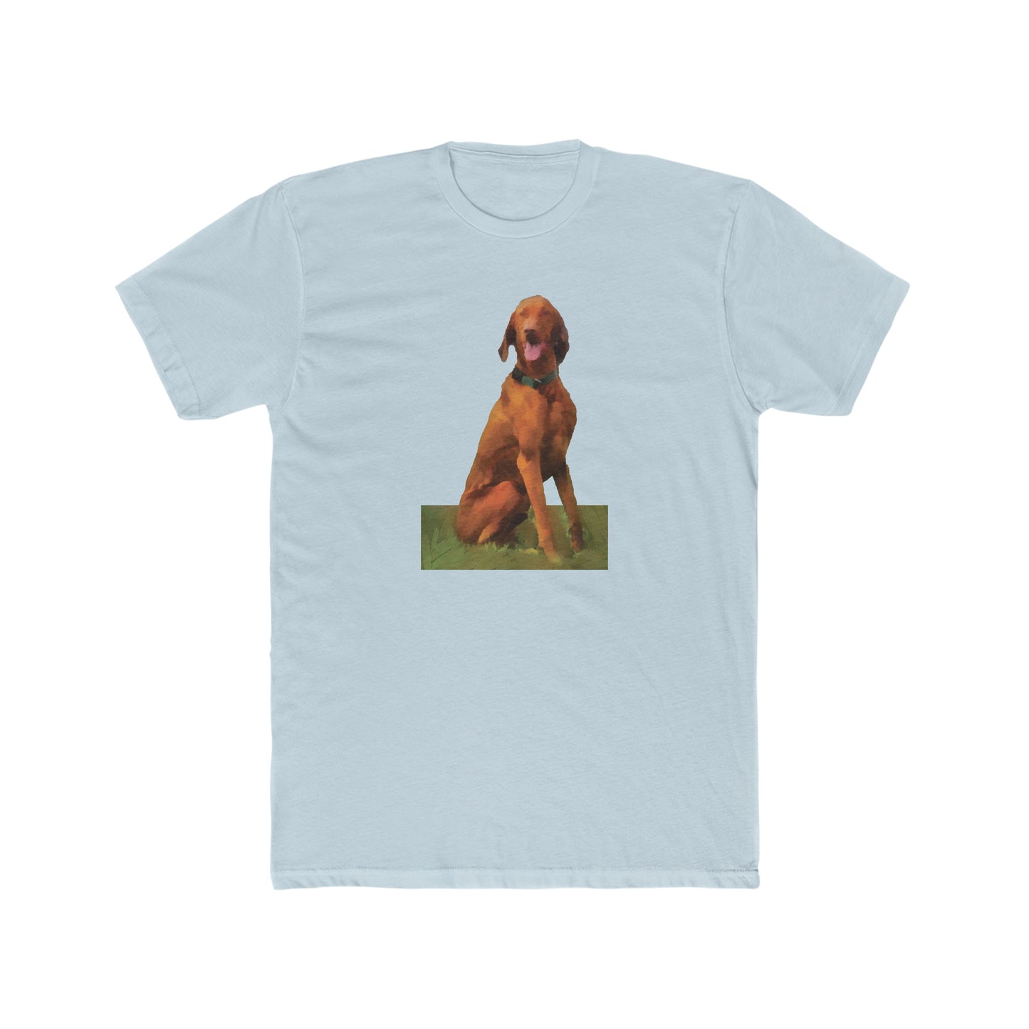 Vizsla 'Waiting For The Bride ' --  Men's Fitted Cotton Crew Tee