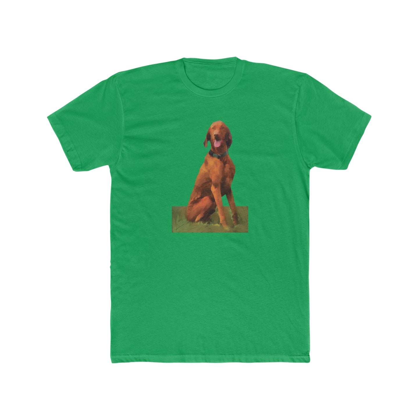 Vizsla 'Waiting For The Bride ' --  Men's Fitted Cotton Crew Tee