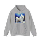 American Eskimo Dog Unisex 50/50  Hooded Sweatshirt