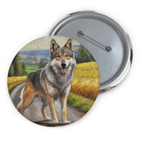 Czechoslovakian Vlcak 'Wolfdog' Metal Pinback Button