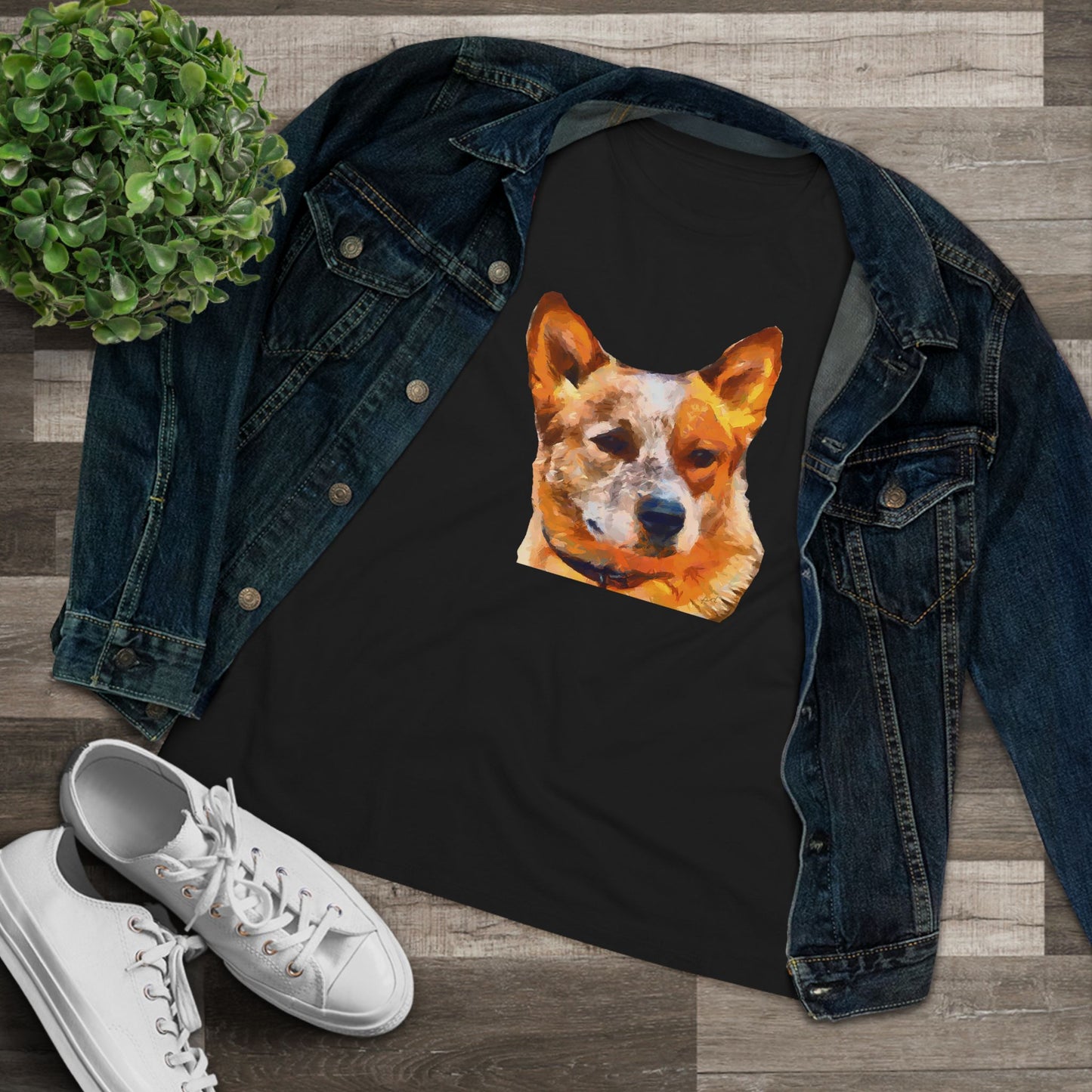 Red Heeler - Australian Cattle Dog Women's Relaxed Fit Cotton Tee