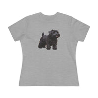 Black Russian Terrier Puppy - Women's Relaxed Fit Cotton Tee