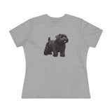 Black Russian Terrier Puppy - Women's Relaxed Fit Cotton Tee