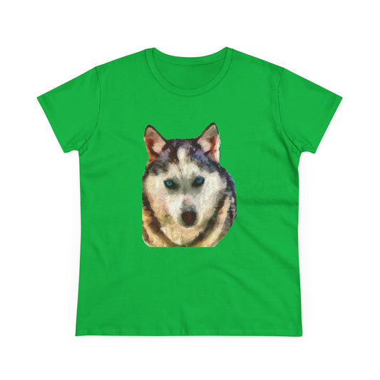 Siberian Husky "Sacha" Women's Midweight Cotton Tee