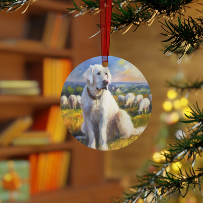 Hungarian Kuvasz Metal Ornaments
