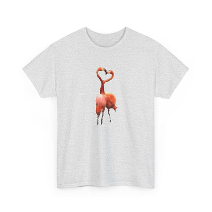 Flamingos - 'Love Birds'  Unisex Heavy Cotton Tee