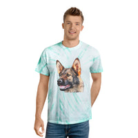 German Shepherd Tie-Dye Tee, Cyclone: A Splash of Fun