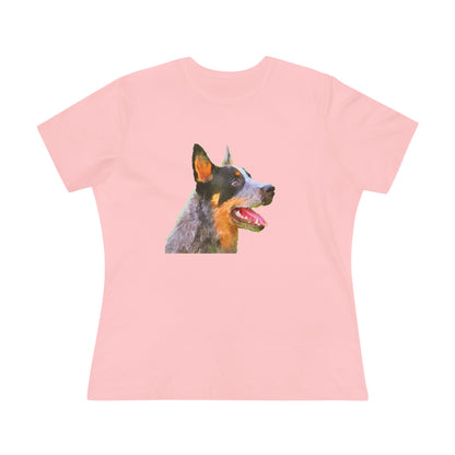 Blue Heeler - Australian Cattle Dog 'Percy' Women's Relaxed Fit Cotton Tee