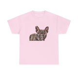 "Fashionable French Bulldog 'Shannel' Unisex Heavy Cotton Tee"