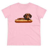 Dachshund  --  Weiner Dog  --  Women's Midweight Cotton Tee