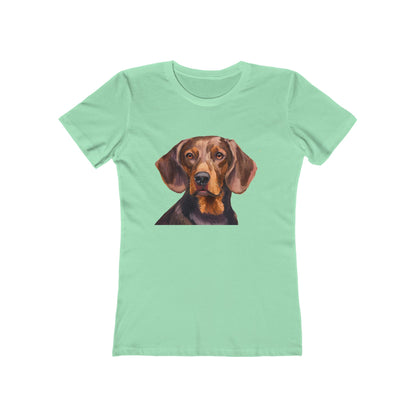 Hannoverscher Schweisshund Women's Slim Fit Ringspun Cotton Tee