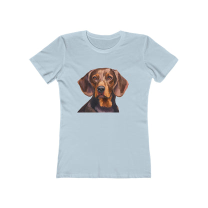 Hannoverscher Schweisshund Women's Slim Fit Ringspun Cotton Tee