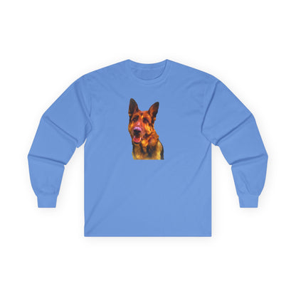 German Shepherd Bailey Unisex Cotton Long Sleeve Tee