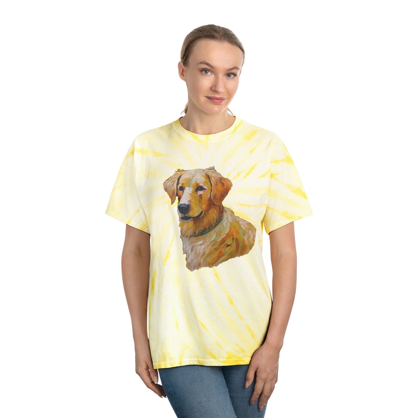 Golden Retriever Puppy - Unisex Tie-Dye Tee, Cyclone