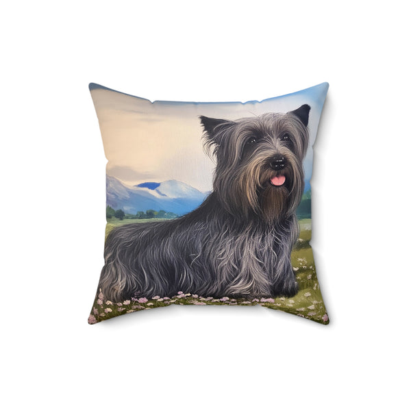 Skye Terrier Spun Polyester Throw Pillow