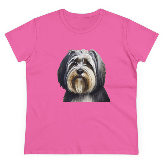 TIbetan Terrier Women's Midweight Cotton Tee