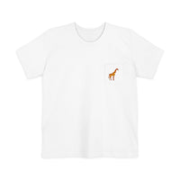 Giraffe Unisex Cotton Pocket T-shirt