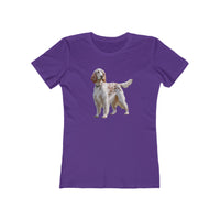 English Setter #4 - Women's Slim Fit Ringspun Cotton Tee