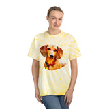 Dachshund 'Daisy' Unisex Cotton Tie-Dye Tee, Cyclone