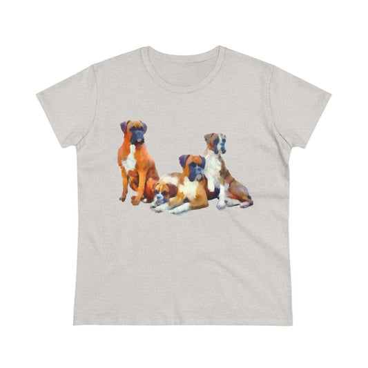 Boxer Quartet Women's Midweight Cotton Tee: Effortless Comfort