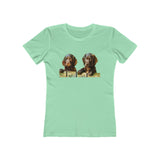 Boykin Spaniels - Women's Slim Fitted Ringspun Cotton T-Shirt