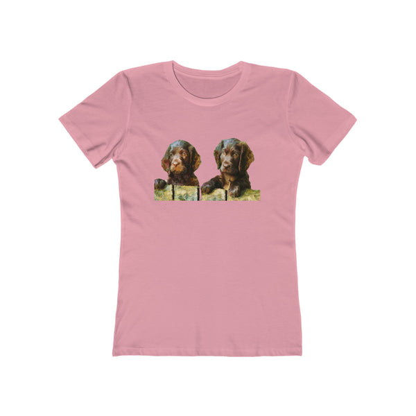 Boykin Spaniels - Women's Slim Fitted Ringspun Cotton T-Shirt
