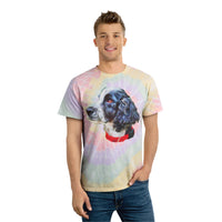 English Cocker Spaniel 'Tango' Classic Cotton Tie-Dye Tee, Spiral