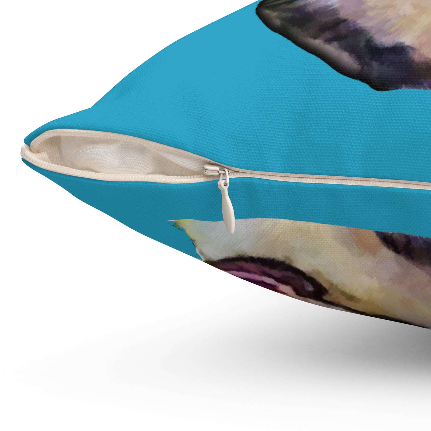 Siberian Husky 'Iditarod' Spun Polyester Throw Pillow