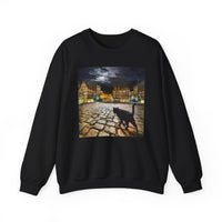 Night Cat Prowling - Unisex 50/50 Crewneck Sweatshirt