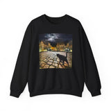 Night Cat Prowling - Unisex 50/50 Crewneck Sweatshirt
