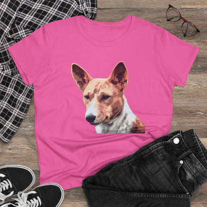 Basenji Women's Midweight Cotton Tee - A Whisper of Comfort