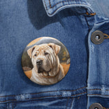 Exquisite Chinese Shar-Pei Metal Pinback Buttons