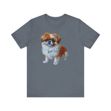 Pekingese Puppy Unisex Jersey Short Sleeve Tee