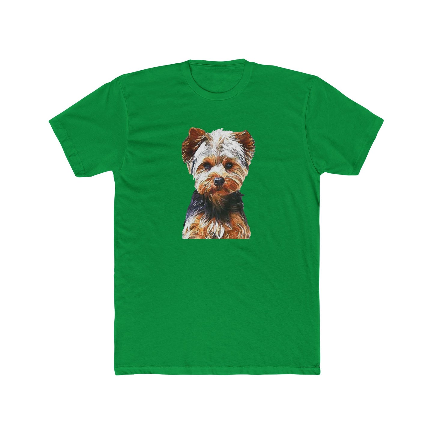 Yorkshire Terrier 'Lupis' - Men's Fitted Cotton Crew Tee