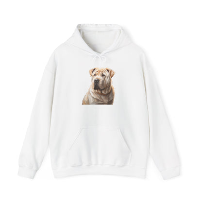 Luxurious Chinese Shar-Pei 50/50 Hooded Sweatshirt