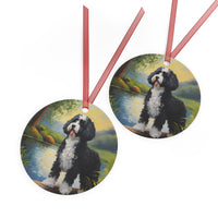 Portuguese Water Dog Metal Ornaments