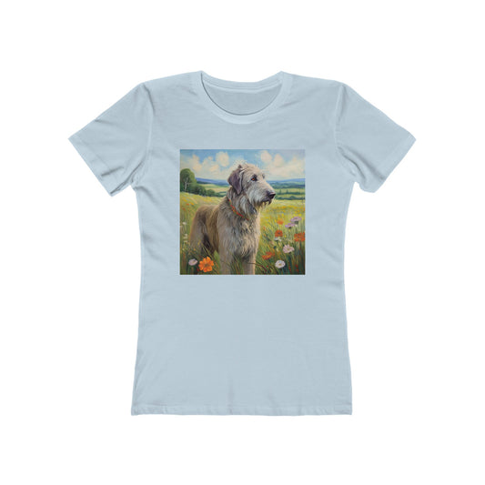 Irish Wolfhound Women's Slim Fitted Ringspun Cotton Tee