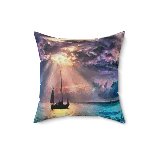Greek Islands 'Aegean Enchantment' Spun Polyester Throw Pillow